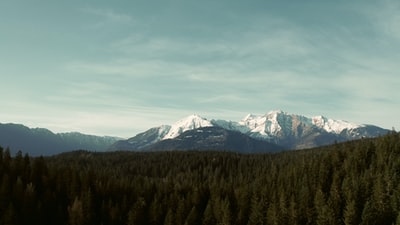 During the day and cloudy sky snowy mountain
